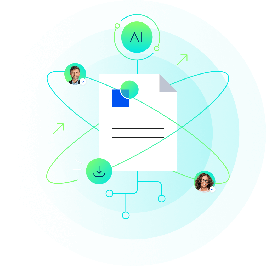 Content syndication illustration showing CIENCE helping B2B companies distribute targeted content to high-value accounts