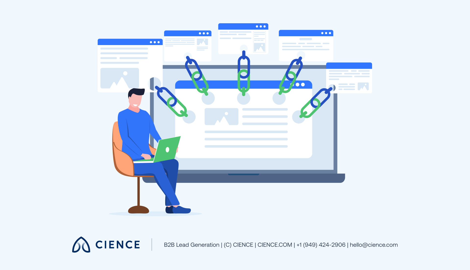 Whiteboard showing link-building strategy alignment between a backlinks provider and a B2B marketing team