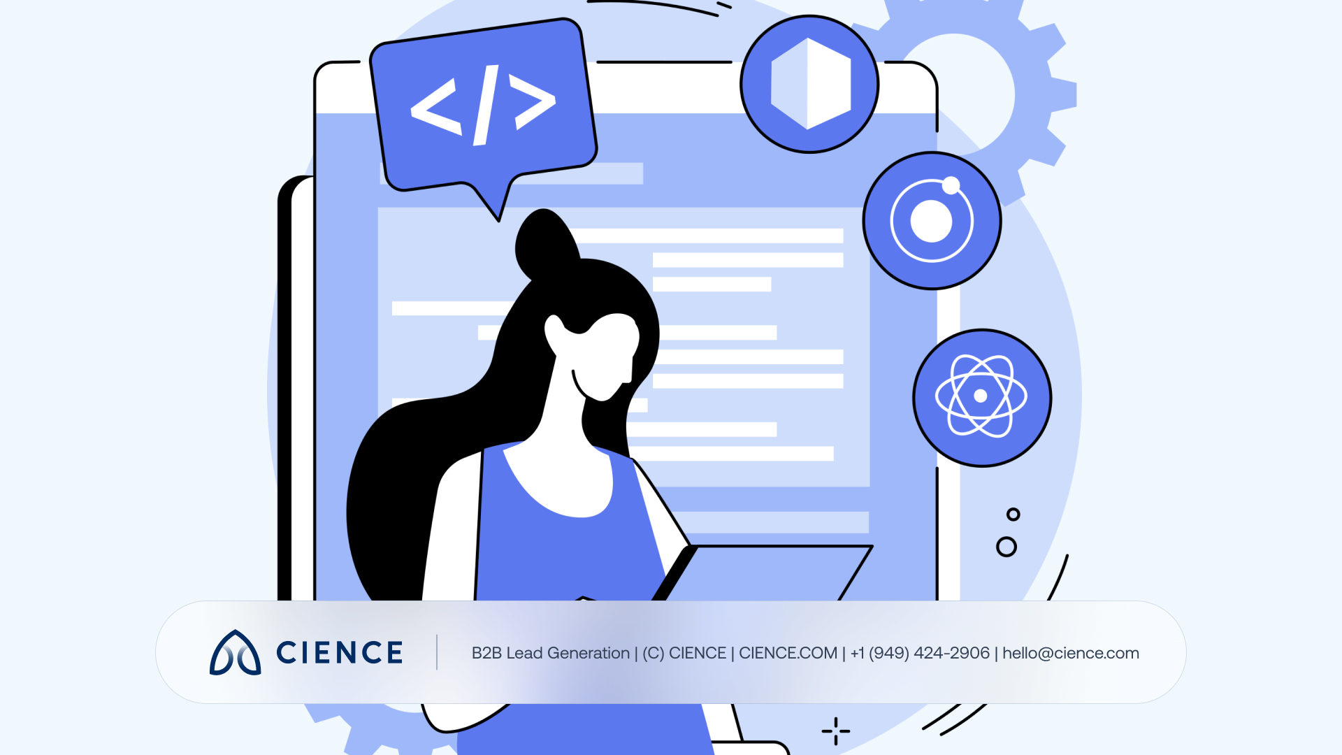 Lead management best practices diagram covering tracking, internal processes, multichannel outreach, and data measurement