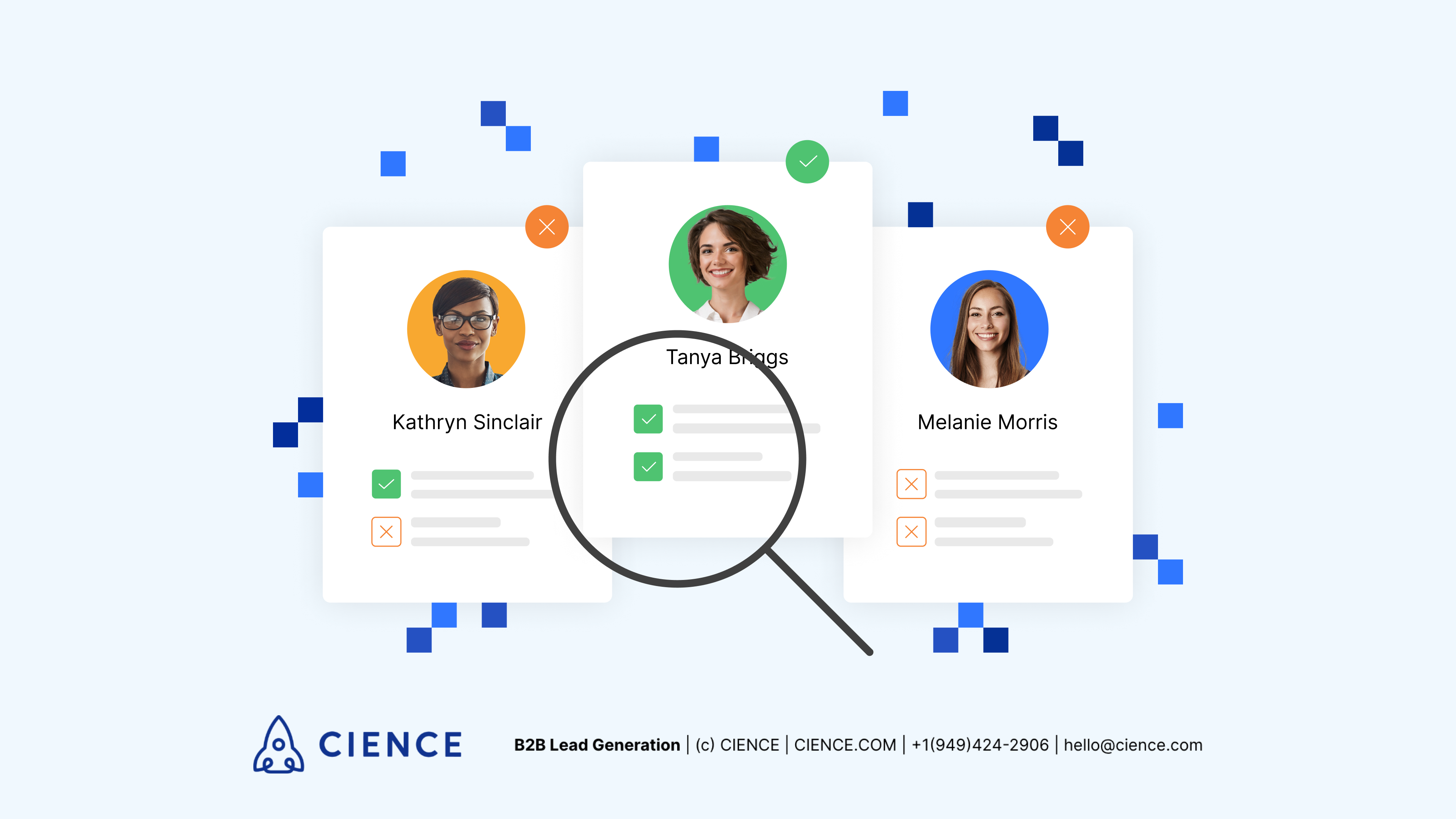 CIENCE GO Show dashboard identifying anonymous B2B website visitors and scoring leads by fit and behavior