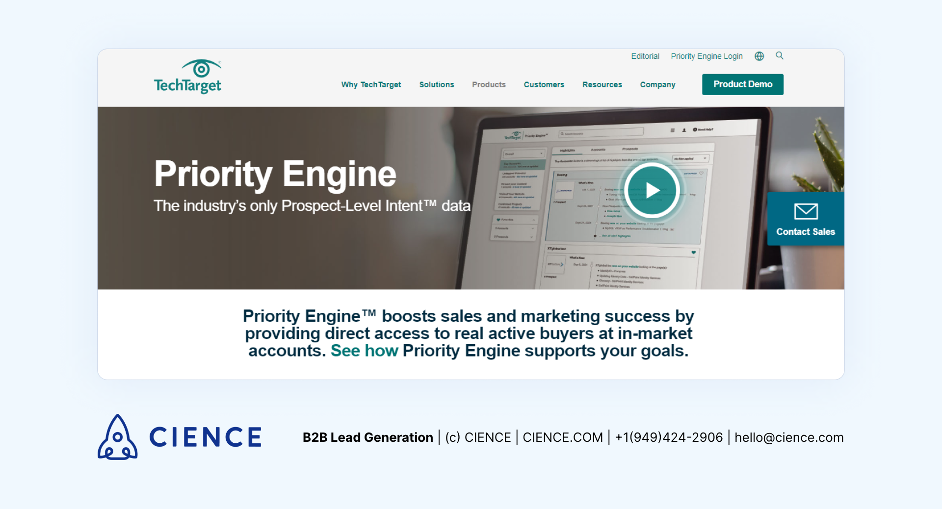 B2B Intent Data Providers - TechTarget Priority Engine