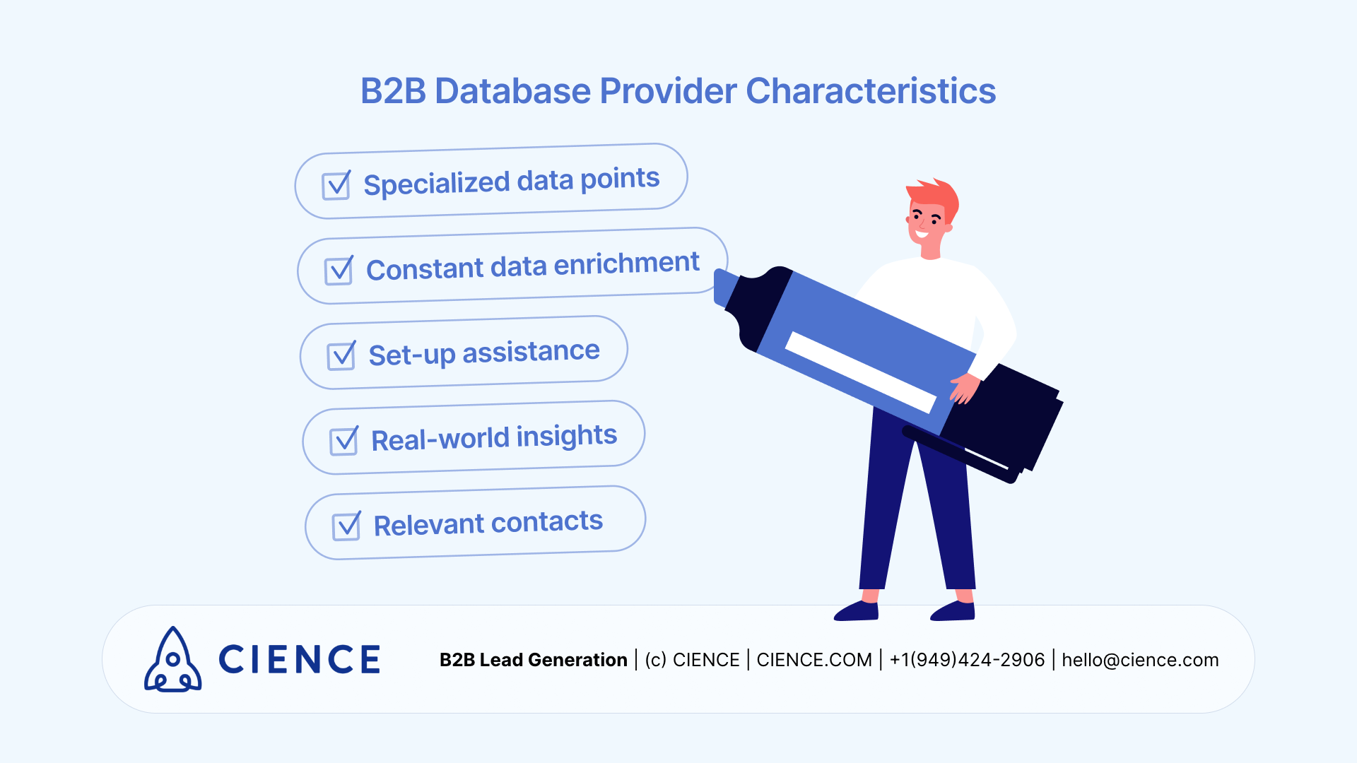 B2B Database Providers Characteristics
