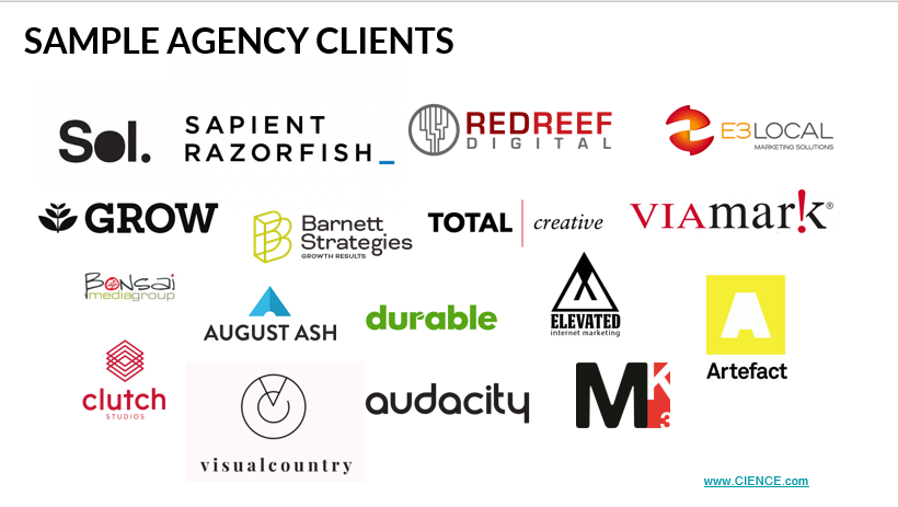 CIENCE Agency Clients 2018 