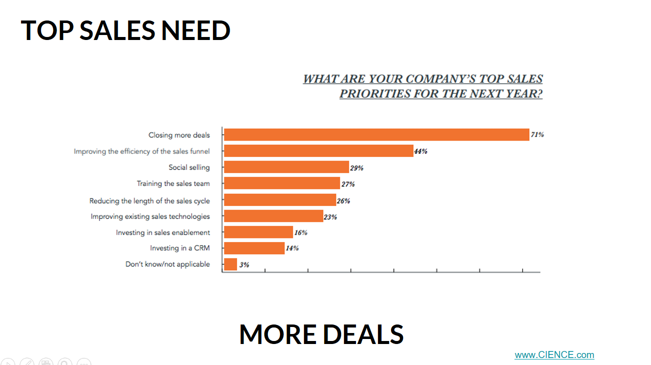 What are companies' top sales priorities