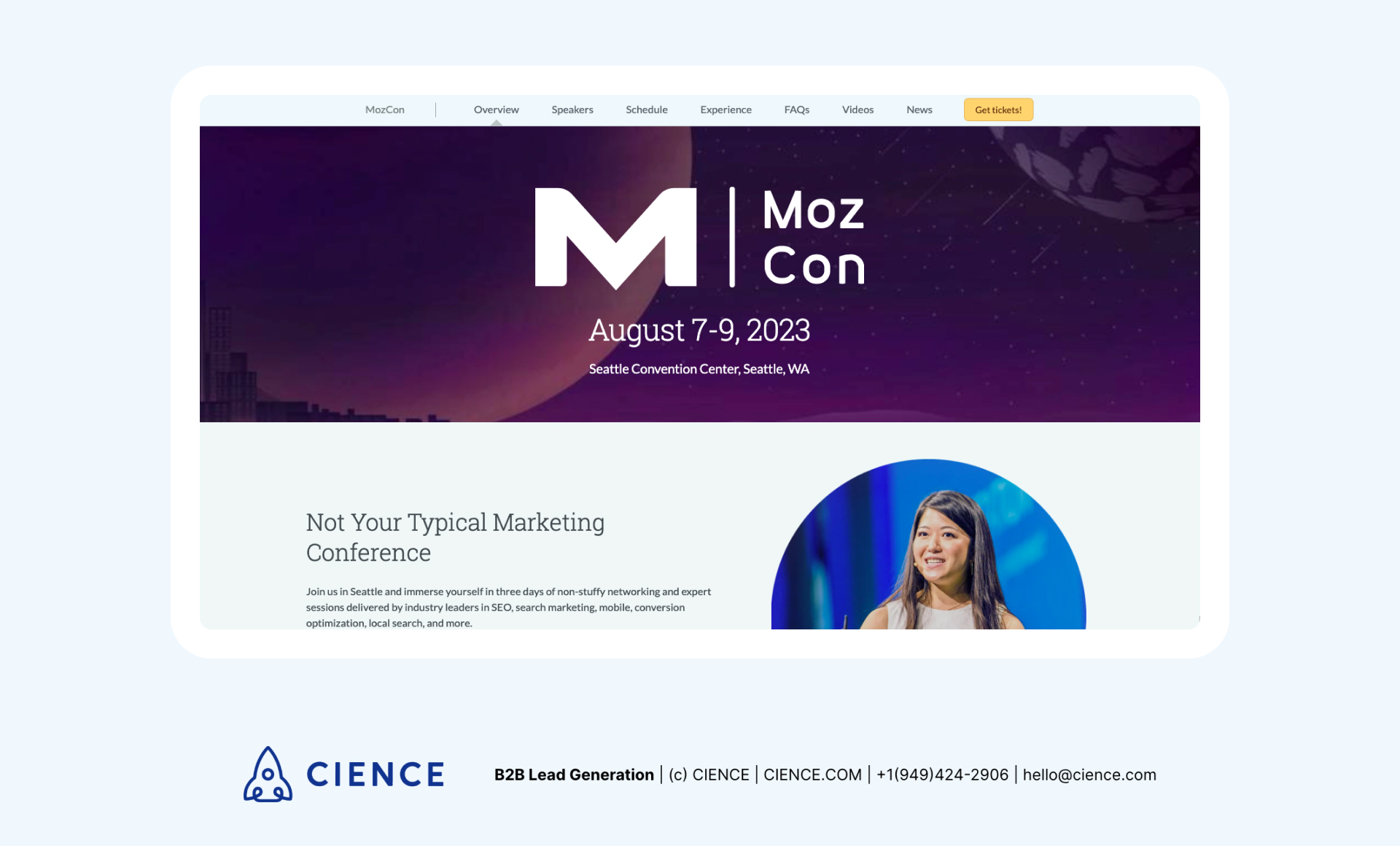 Top marketing conference 2023 - MozCon