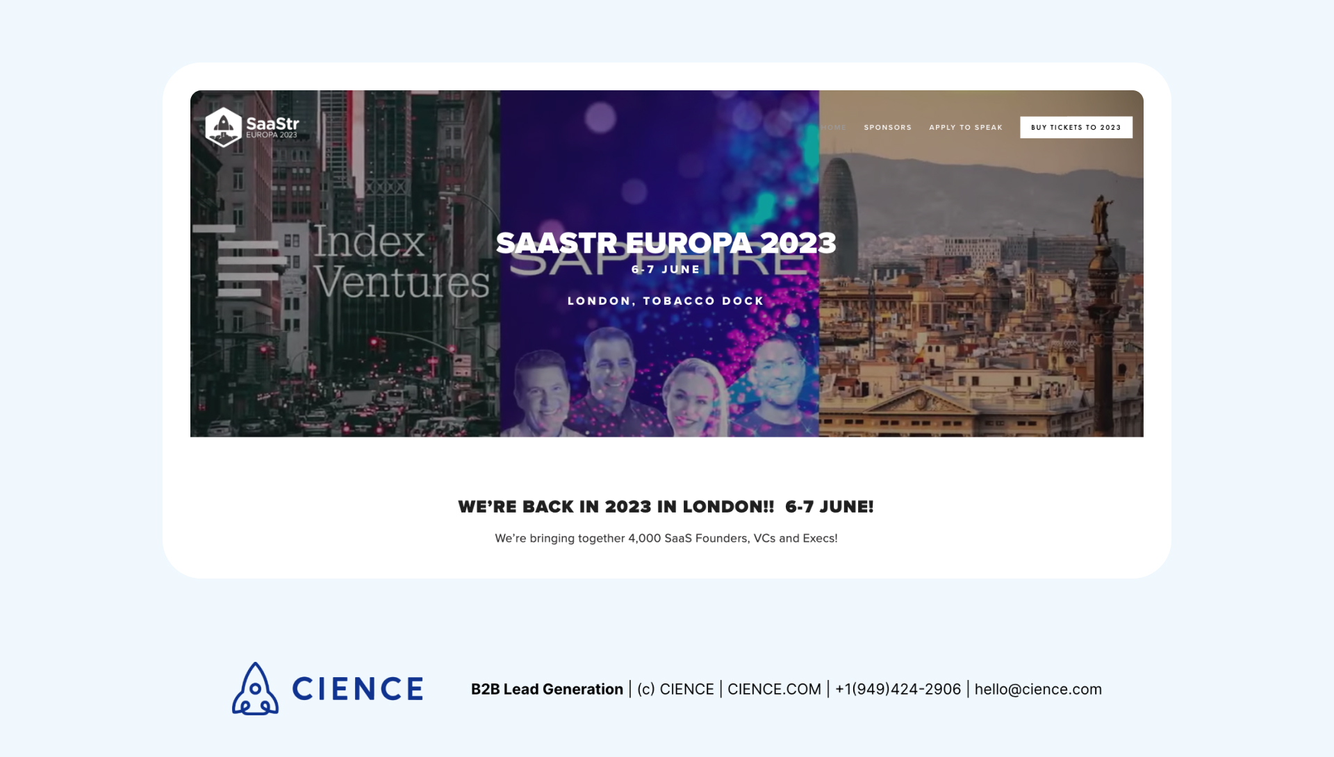 SaaS conference 2023 - SaaStr Europa 2023