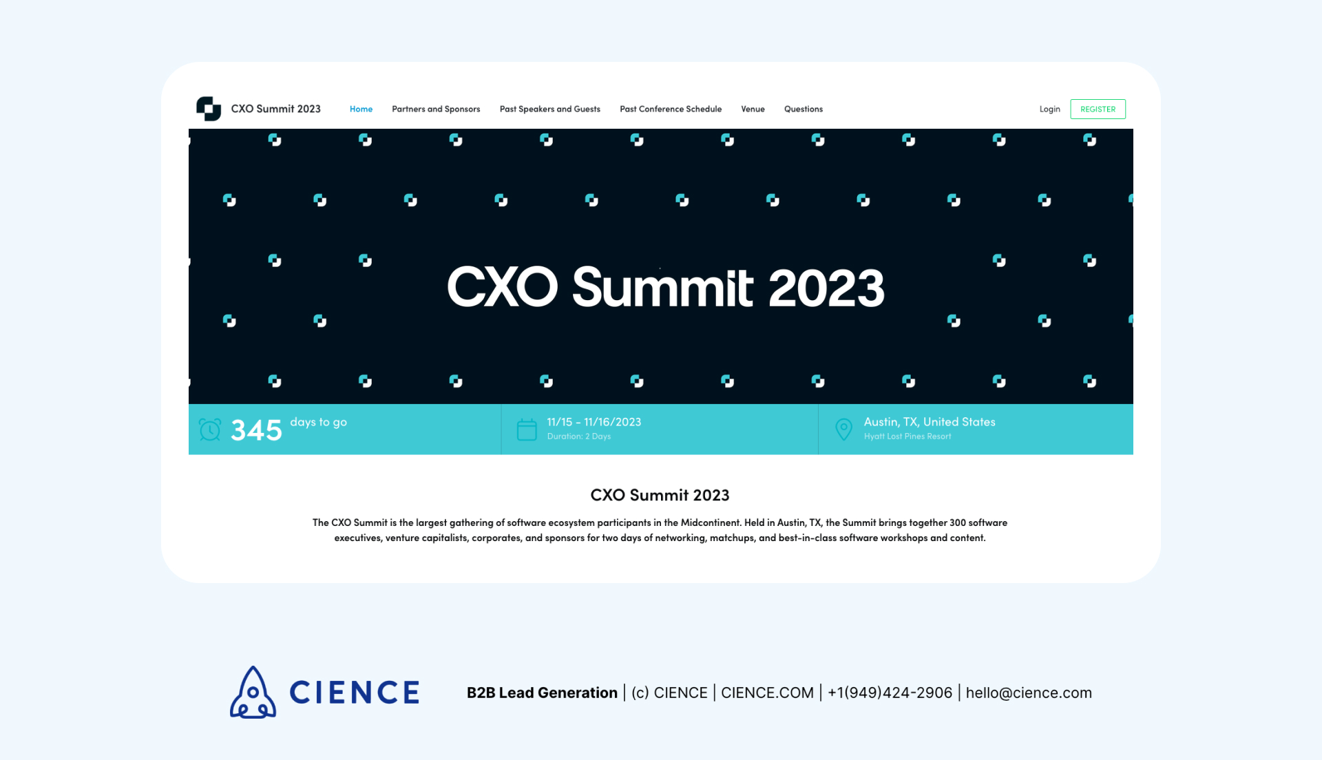 SaaS conference 2023 - CXO Summit