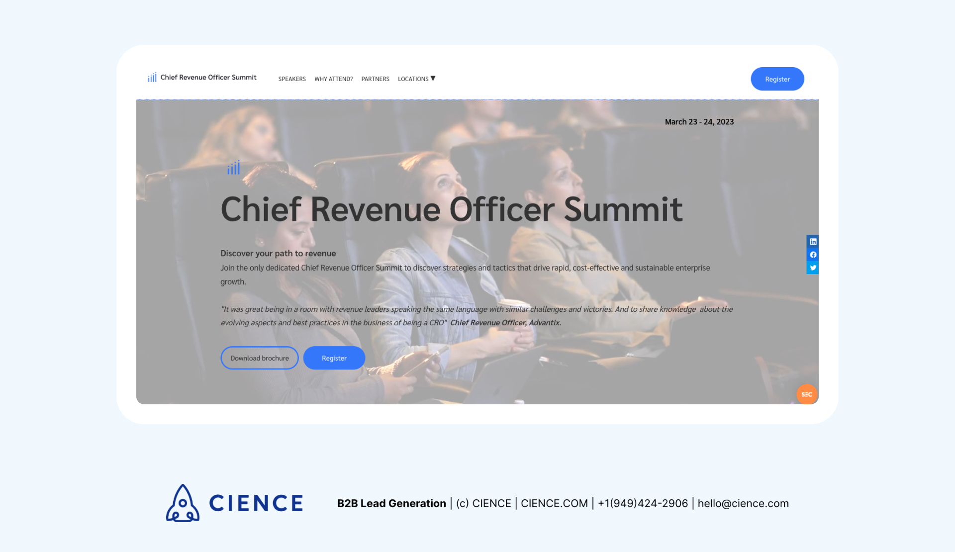 Sales conference 2023 - Chief Revenue Officer Summit
